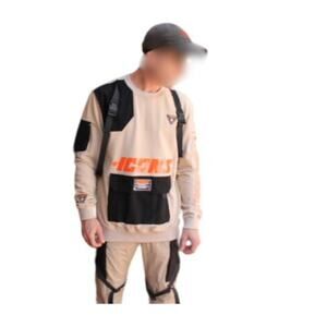 Hudson NYC Tactical Sweatshirt Mens Medium Streetwear Rave